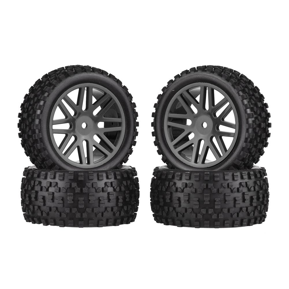 Docooler 4 PCS 76Mm Wheel Rim and Rubber Tire for 1:10 Scale Car DIY off Road Racing Car Tires 4WD Climbing Car Hobby Car Tyre Accessories