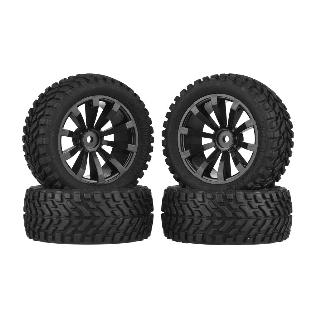 Docooler 4 PCS 76Mm Wheel Rim and Rubber Tire for 1:10 Scale Car DIY off Road Racing Car Tires 4WD Climbing Car Hobby Car Tyre Accessories