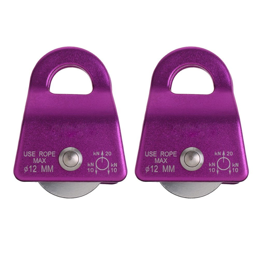 Climbing Side Swing Pulley Climber Hardware Safety Accessory Purple 2 Pieces