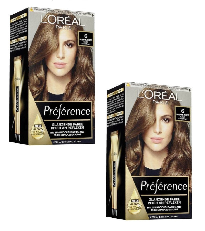 2xPack L'Oréal Paris Préférence Hair Color - 18 Varieties