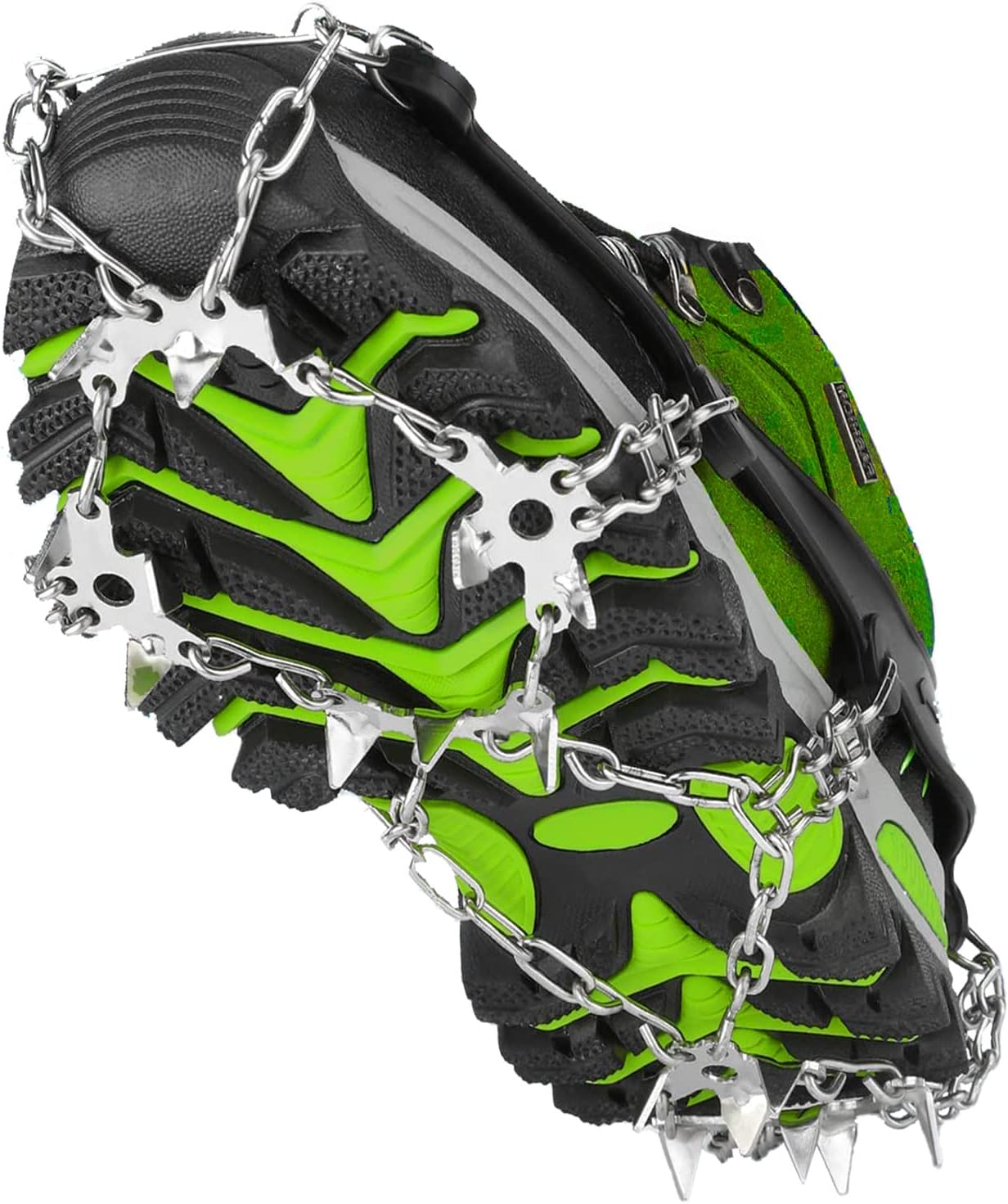 Crampons for Hiking Boots - Men and Women - 19 Non-Slip Spikes for Hiking - Hiking Spikes for Boots and Shoes – Best for Snow and Ice - Crampon Traction