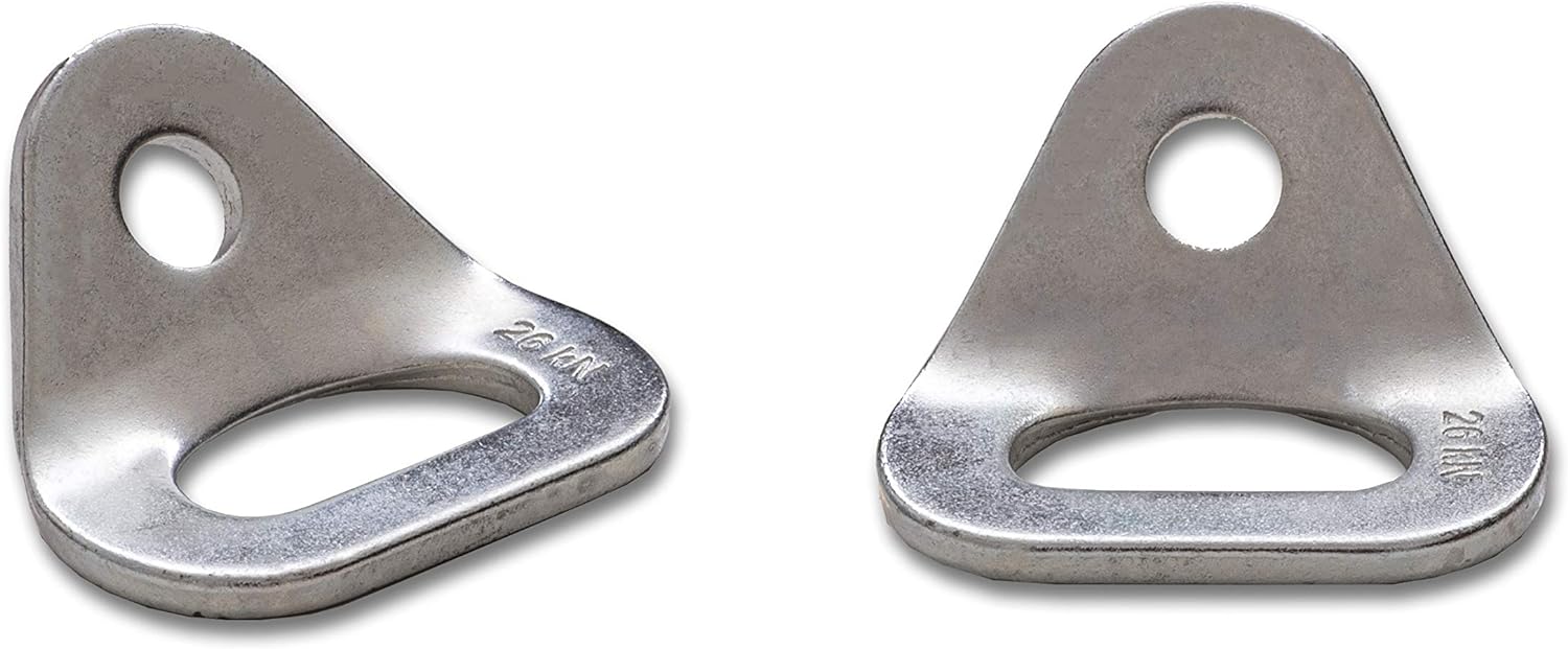 26kN Climbing Wall Bolt Hanger/Anchor/Tiedown for 3/8" Screw/Bolt Ideal for Rock Climbing and Home Gyms, Hammocks, Trailer Tie-Downs. Robust, Load-Bearing Steel Tie-Off