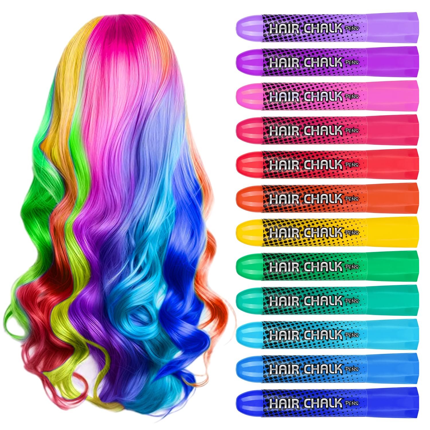 Hair Chalk for Girls, Washable Temporary Hair Color for Kids - Great Teen Girl Gifts Idea, Birthday Gifts for 10 Year Old Girls, Girl Gifts Age 10-12 - Kids Hair Dye Temporary