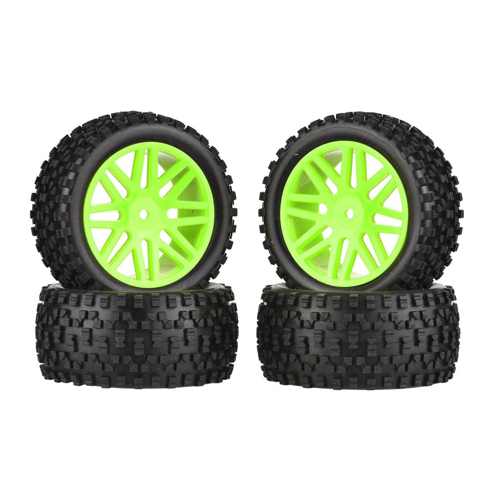 Docooler 4 PCS 76Mm Wheel Rim and Rubber Tire for 1:10 Scale Car DIY off Road Racing Car Tires 4WD Climbing Car Hobby Car Tyre Accessories