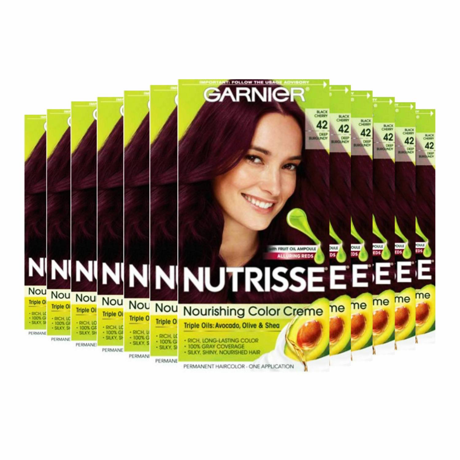 Garnier Nutrisse Nourishing Color Creme -  Deep Burgundy (42) - 12 Pack