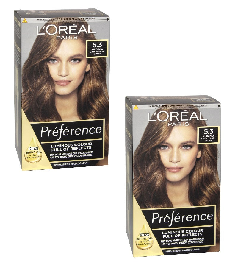2xPack L'Oréal Paris Préférence Hair Color - 18 Varieties