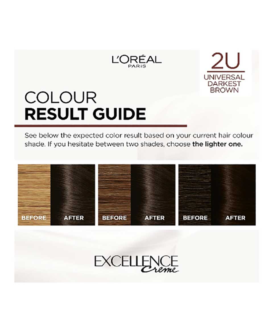 Excellence Creme No Ammonia Triple Care Hair Colour 2U Universal Darkest Brown