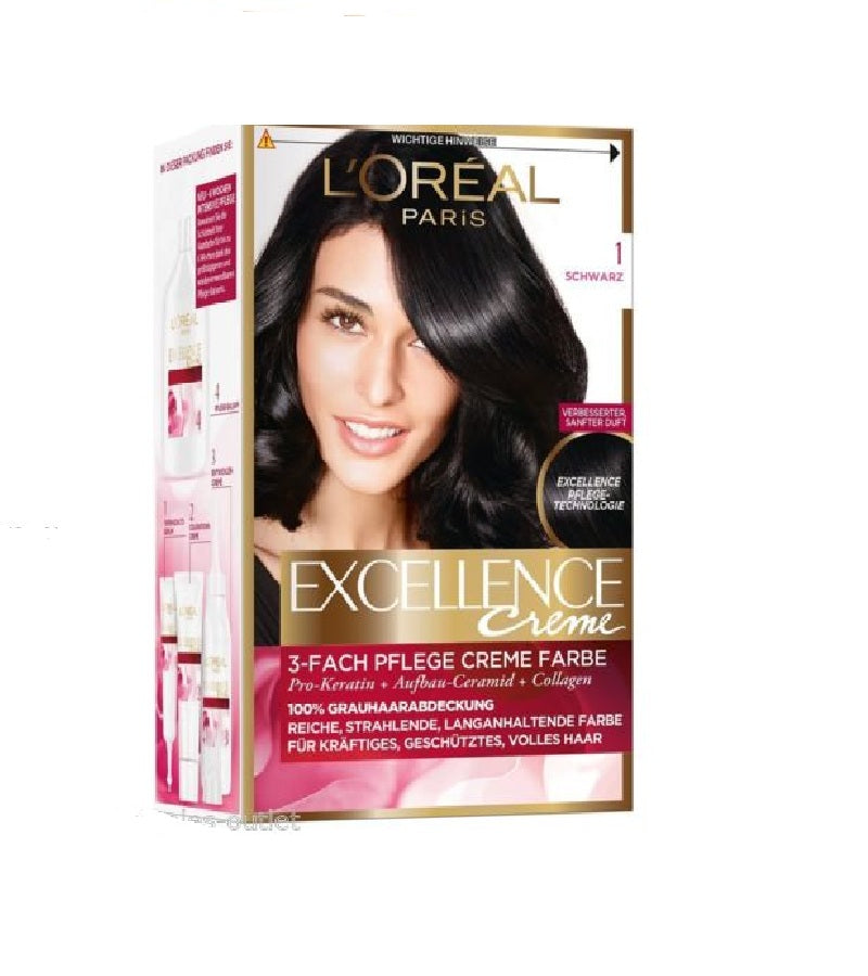 L'Oreal Paris Excellence Cream Women's Hair Coloration 7 Color Variations (1-6) - Eurodeal.shop