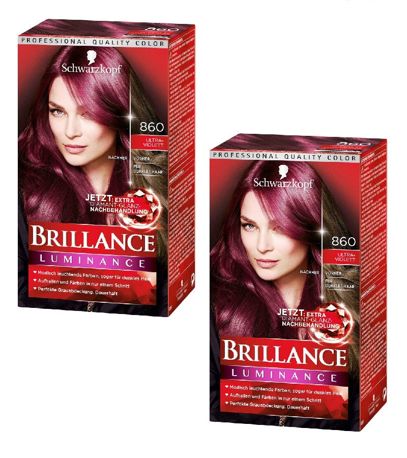 2xPack Schwarzkopf BRILLANCE Intensive Color Cream - 22 Varieties