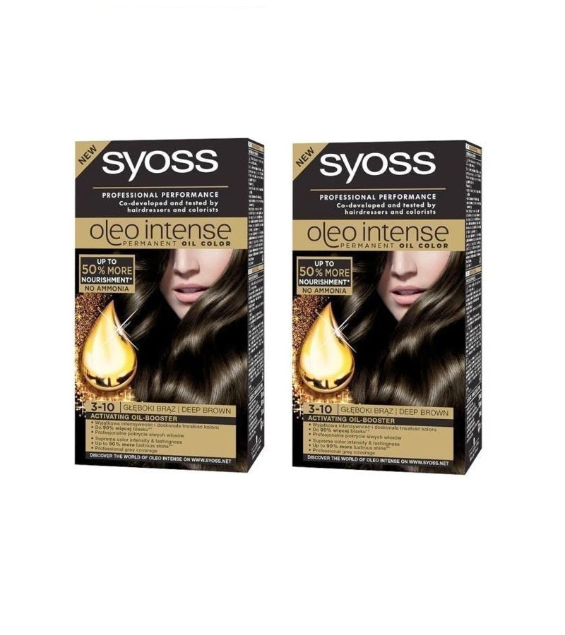 2xPacks Syoss Oleo Professional Performance Intense Oil Hair Coloration - 24 Varieties
