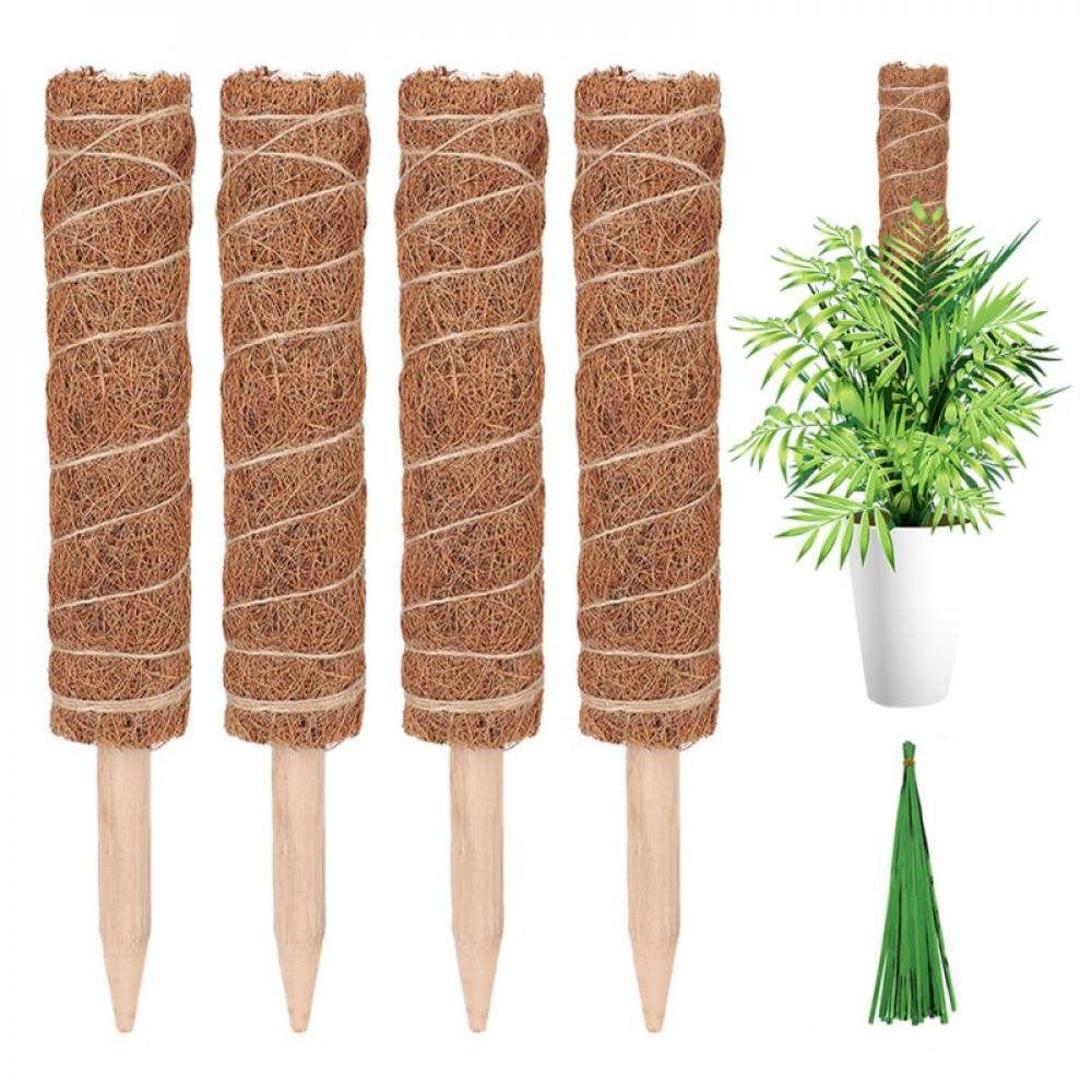 Clearance!4Pcs Plant Stand Coir Moss Totem Pole Coconut Sticks Plants Climbing Fram Greenhouse Plant Holder Garden Tools