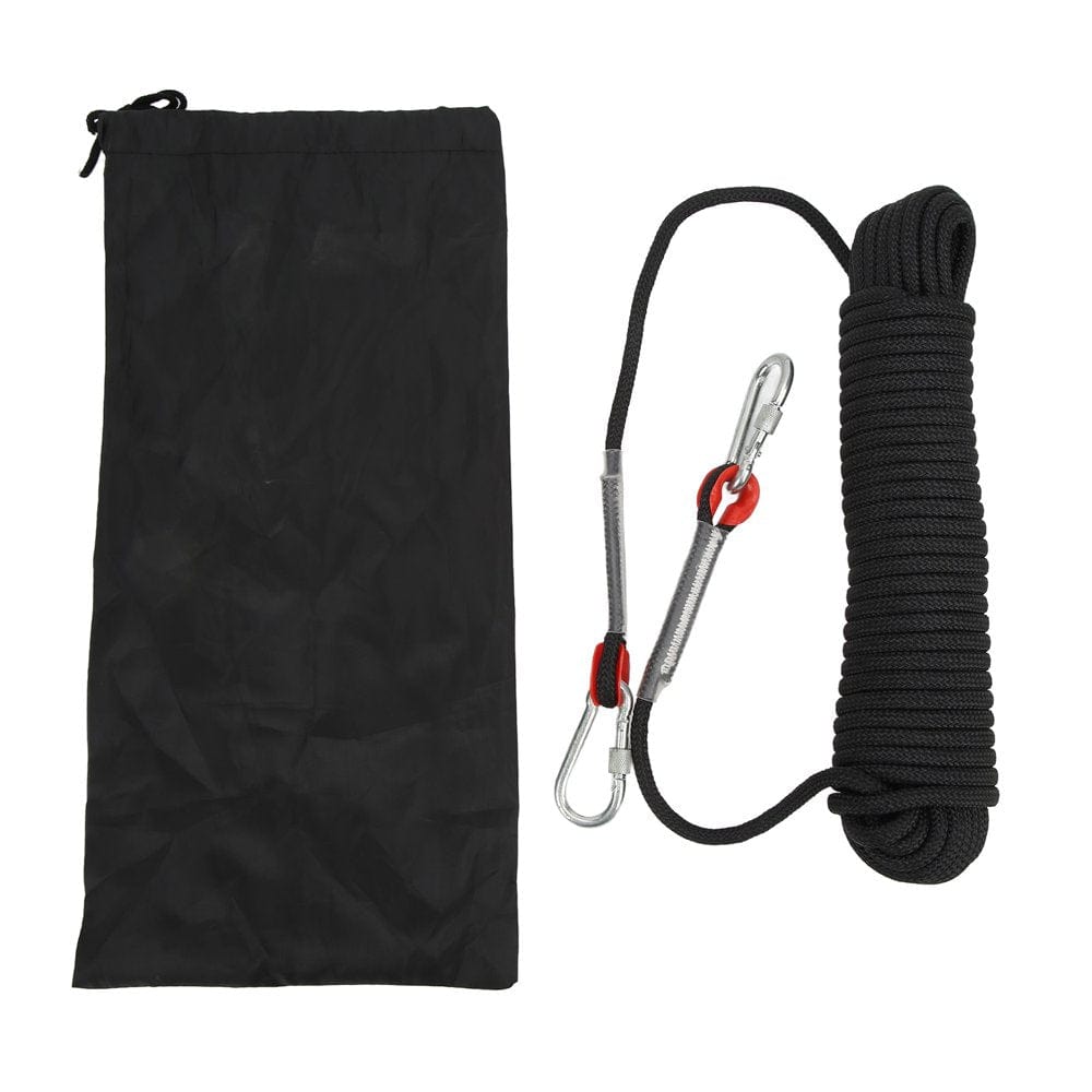 Climbing Rope, Polyester Sturdy 8Mm Static Sports Rope Tear Resistant for Outdoor Black
