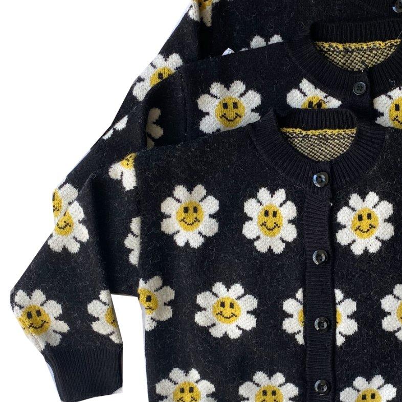 Disco Panda Happy Flower Cardigan
