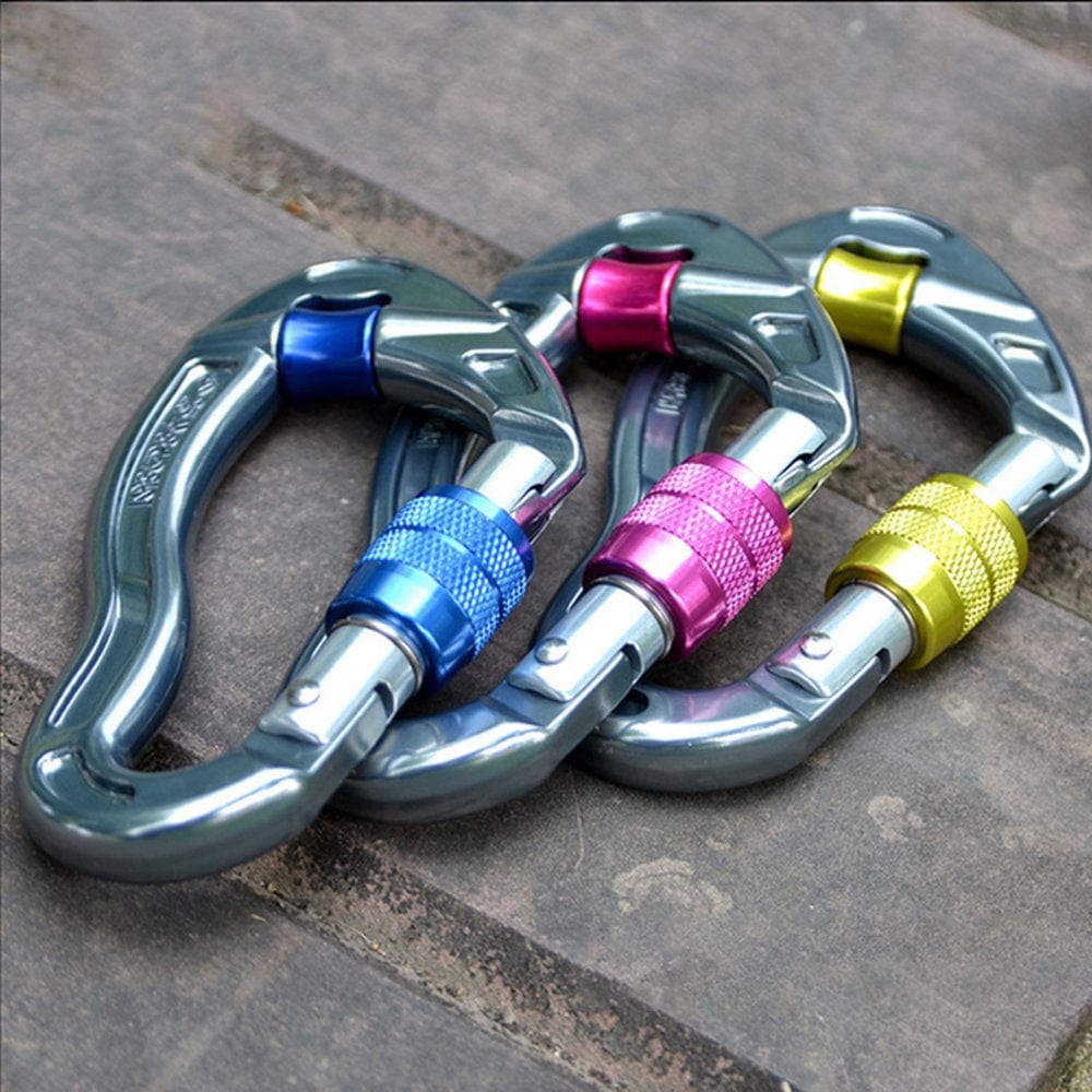 Enjoymall Climbing Carabiner Anti-Oxidation Wear Resistant Accessory Heavy Duty Climbing Twist Clip for Mountaineering