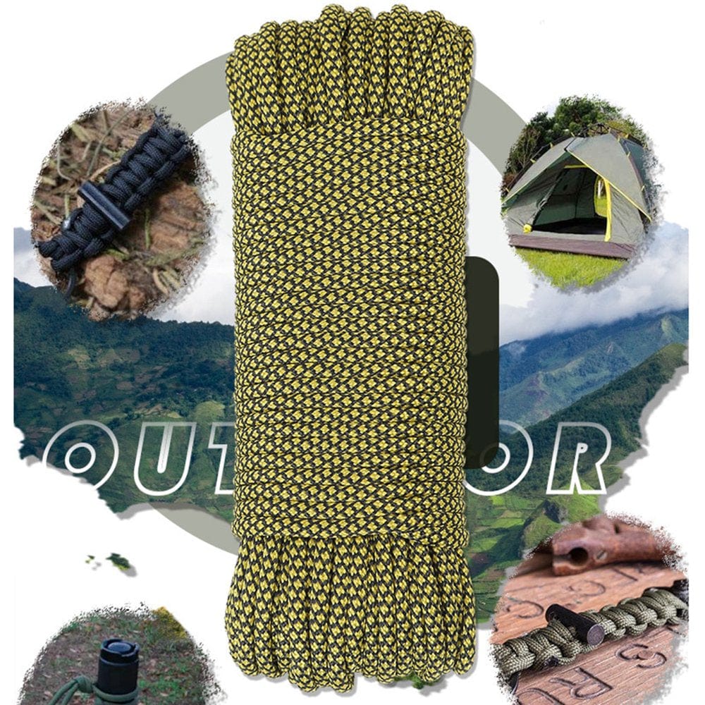 Enjoymall Climbing Rope Assorted Color Well-Knit Multicolor Outdoor Survival Cord for Outdoor Survival