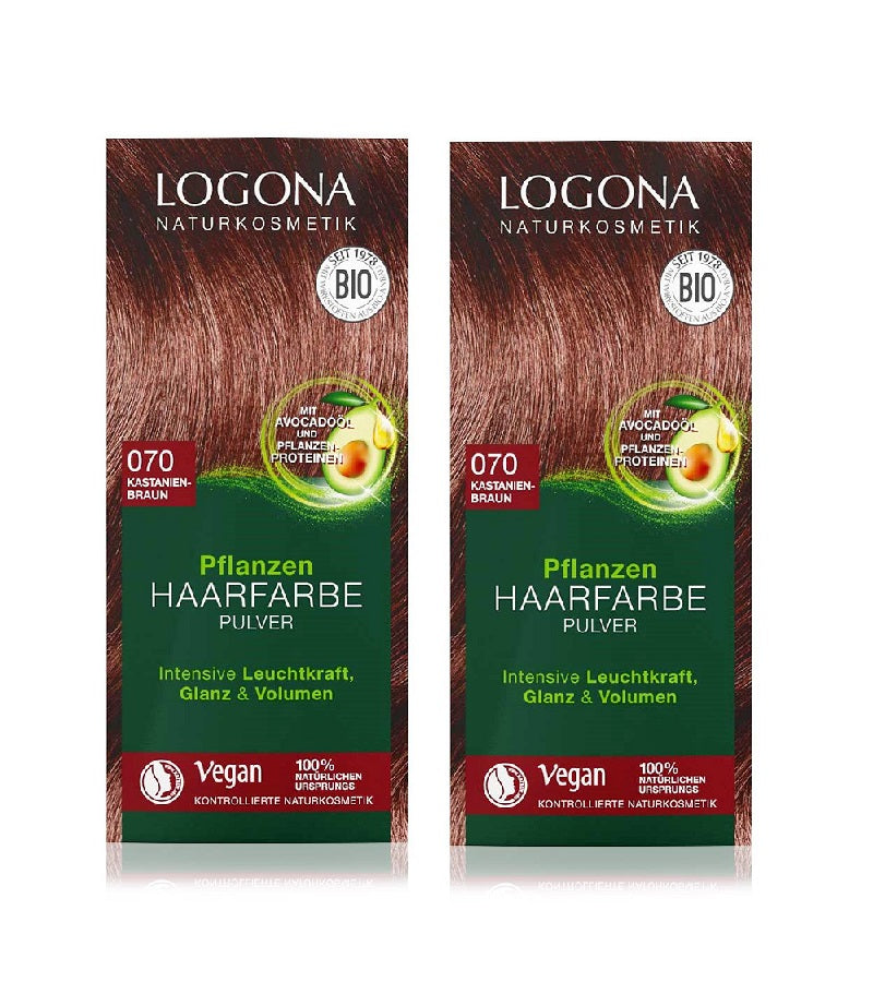 2xPacks Logona Plant Powder Vegan Hair Color for Women - 12 Varieties