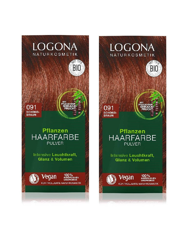 2xPacks Logona Plant Powder Vegan Hair Color for Women - 12 Varieties